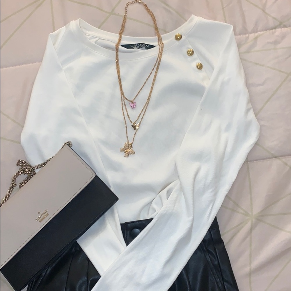 RALPH LAUREN WHITE LONG SLEEVE